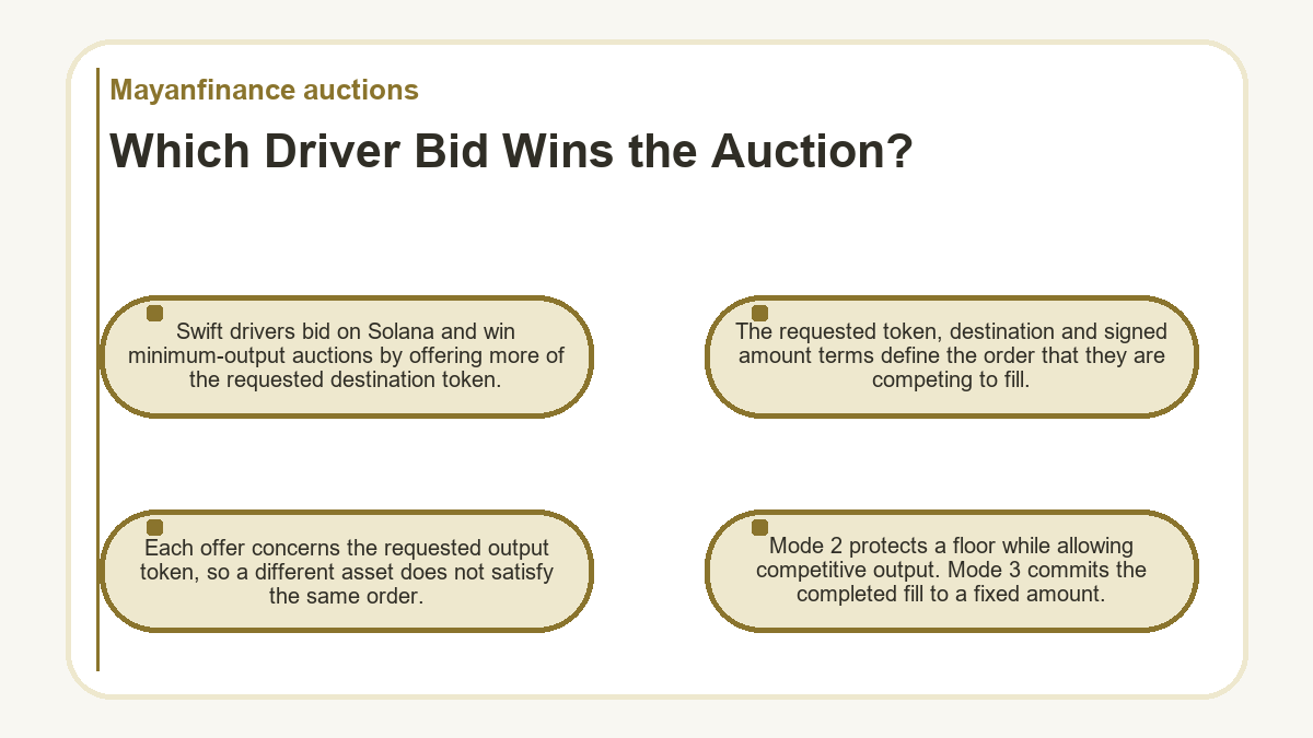 Visual summary: Mayanfinance auctions - Which Driver Bid Wins the Auction?